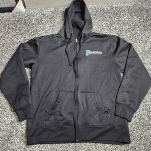 MONSTER ENERGY HYDRO FULL ZIP HOODIE Jacket Black Mens Xl,Punk Skater Y2k Rare
